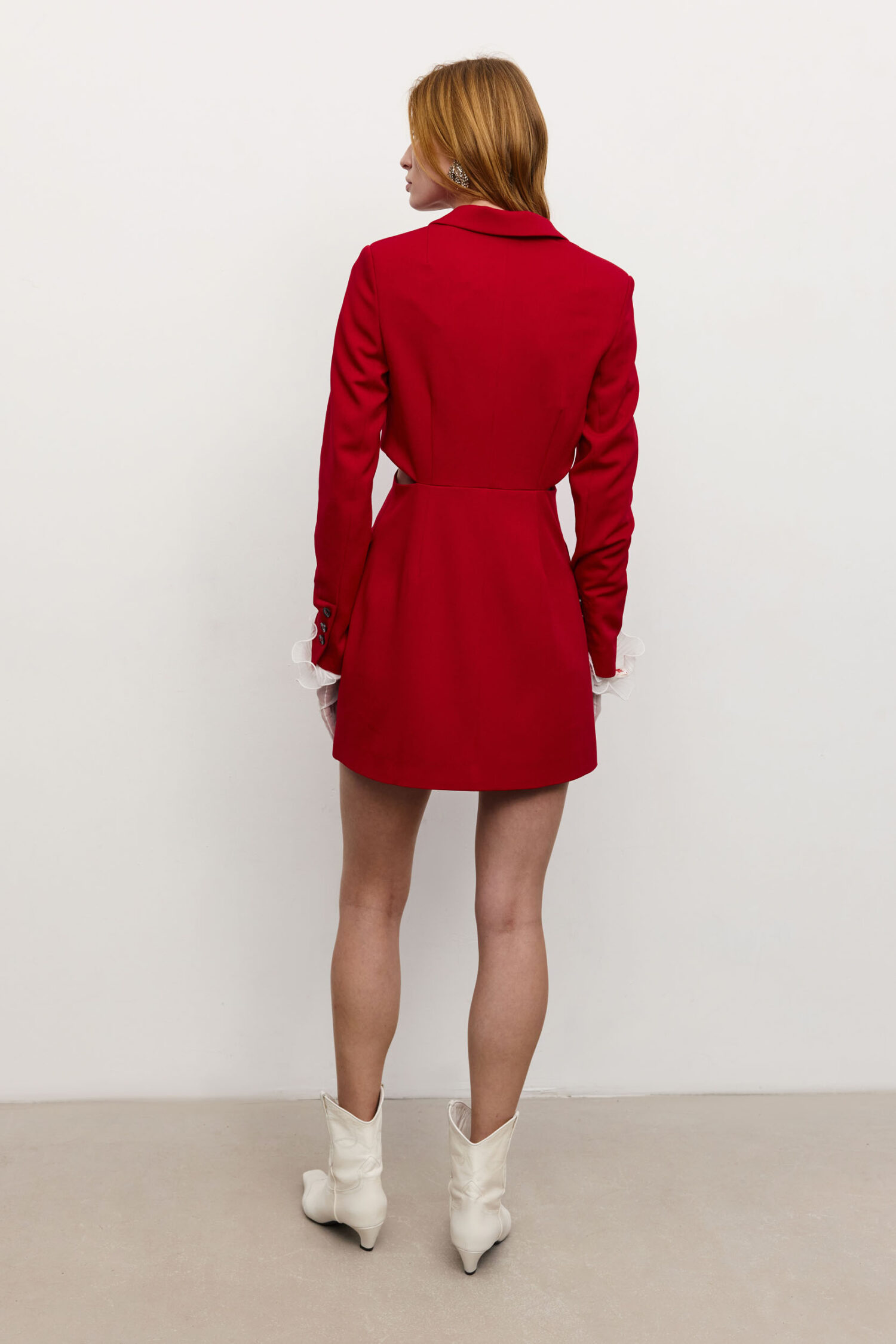 Сукня-жакет з вирізами червона Modena - THE LACE photo 274376