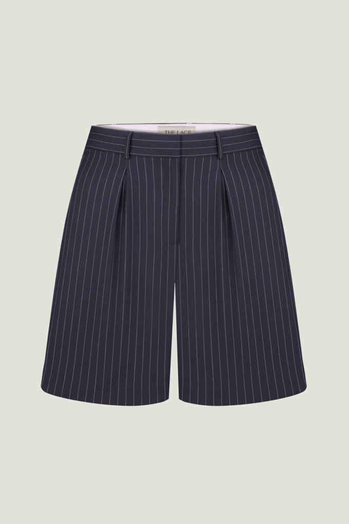 Shorts with wide stripes in blue photo 4