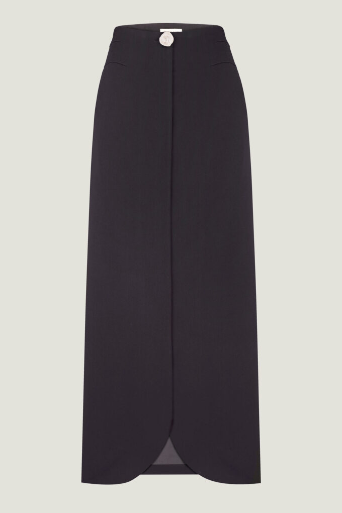 Midi skirt in black photo 5
