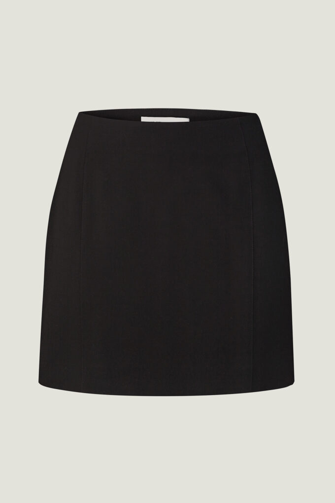 Black mini skirt with wool photo 4