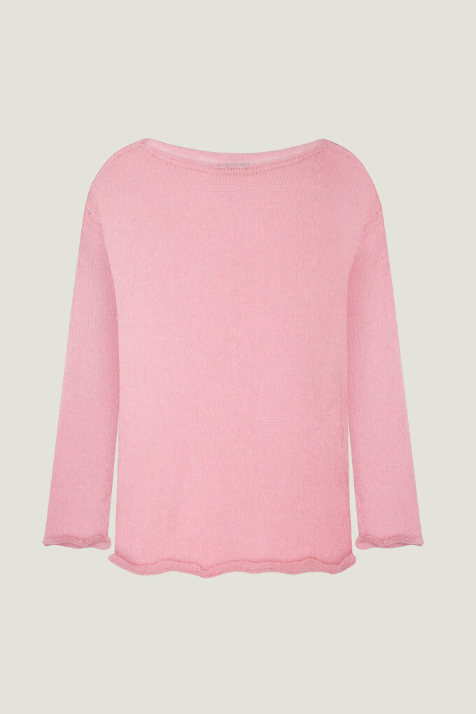 Pink free-knit mohair jumper photo 4