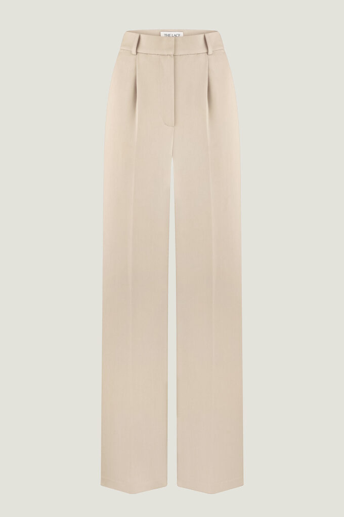 Palazzo pants in cream photo 5