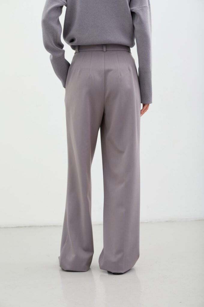 Light gray palazzo pants photo 2