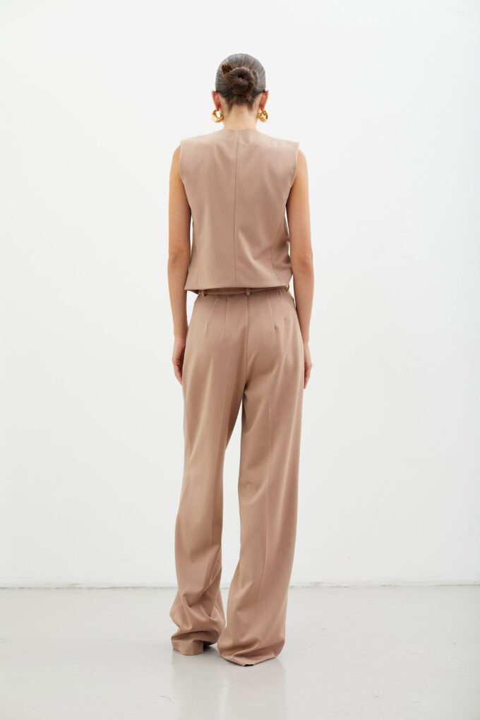 Palazzo pants in beige photo 4