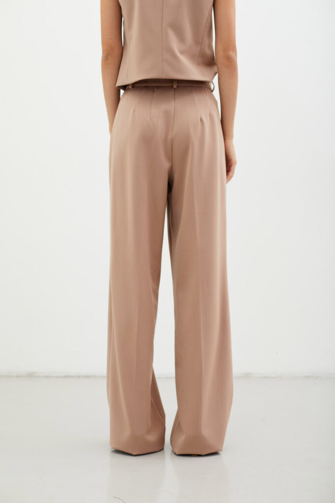 Palazzo pants in beige photo 3