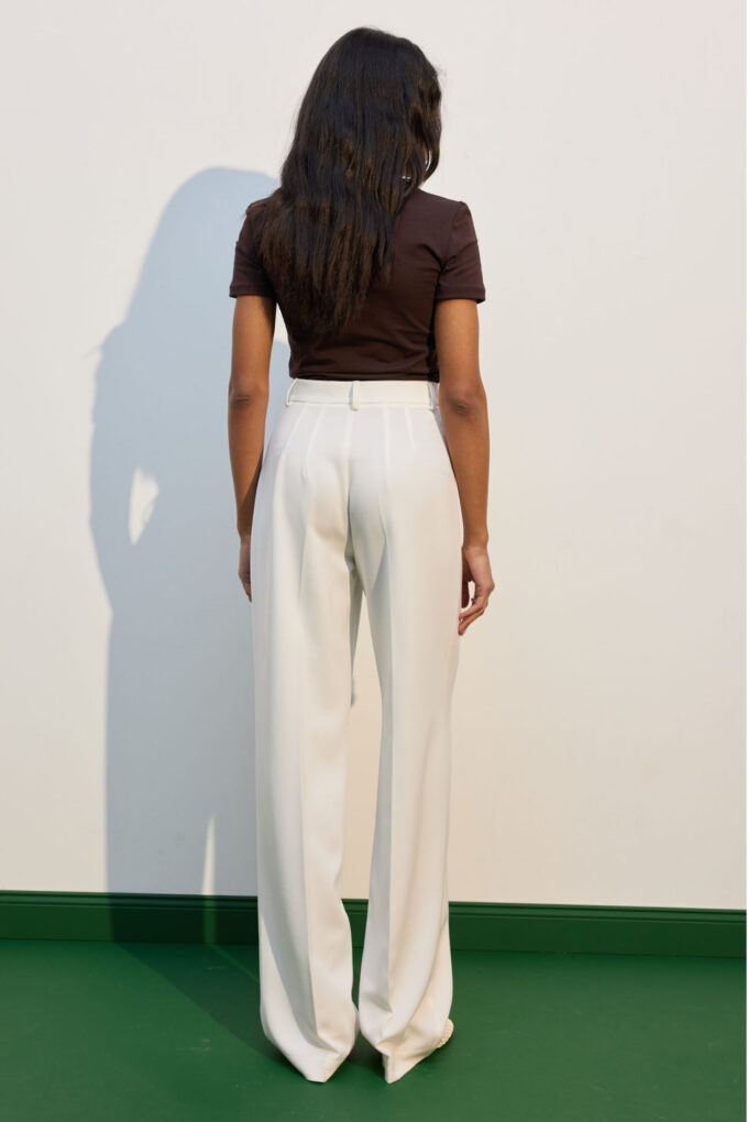 Palazzo pants in white photo 4