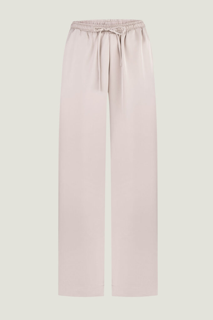 Pearl satin pants with drawstring photo 8