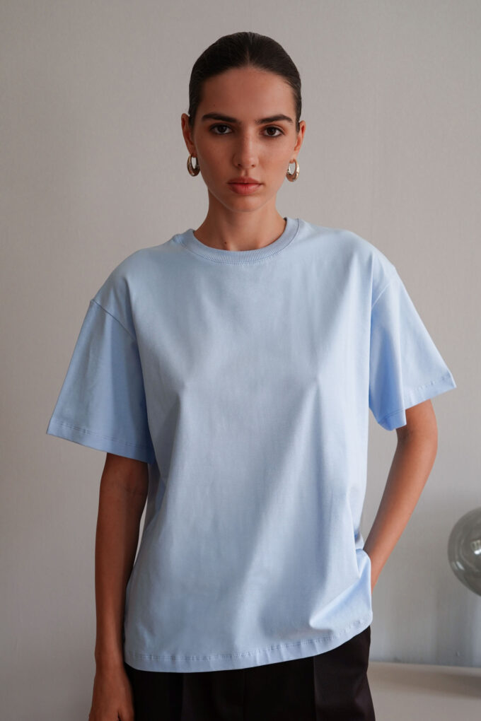 Футболка oversize блакитна - The Lace Фото 438652