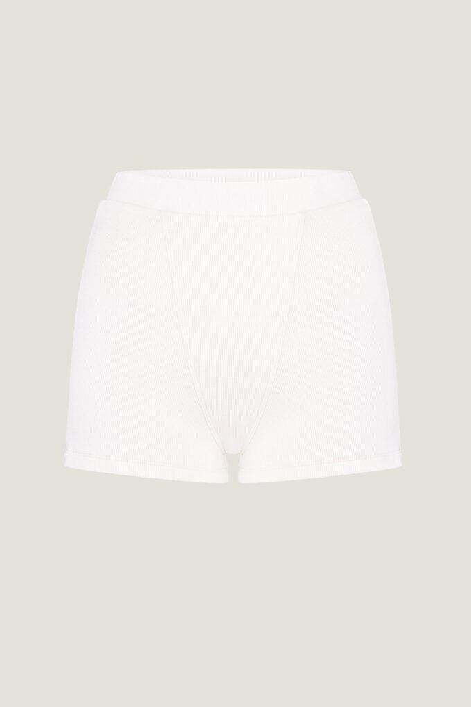 Knitted shorts in milky photo 7
