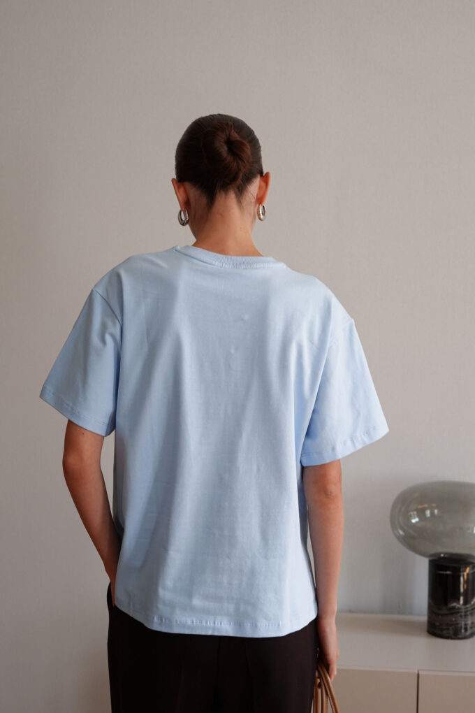 Футболка oversize блакитна фото 3