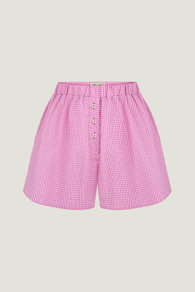 Pink checked shorts photo 8