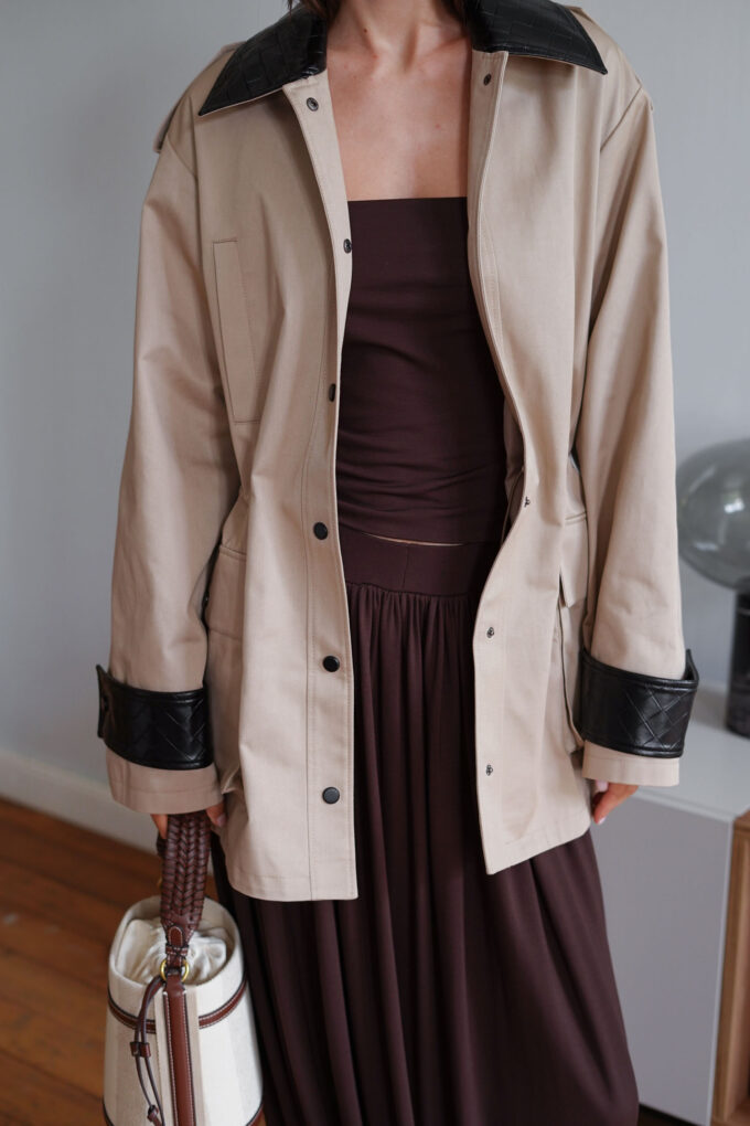 Elongated bandeau top in chocolate photo 5
