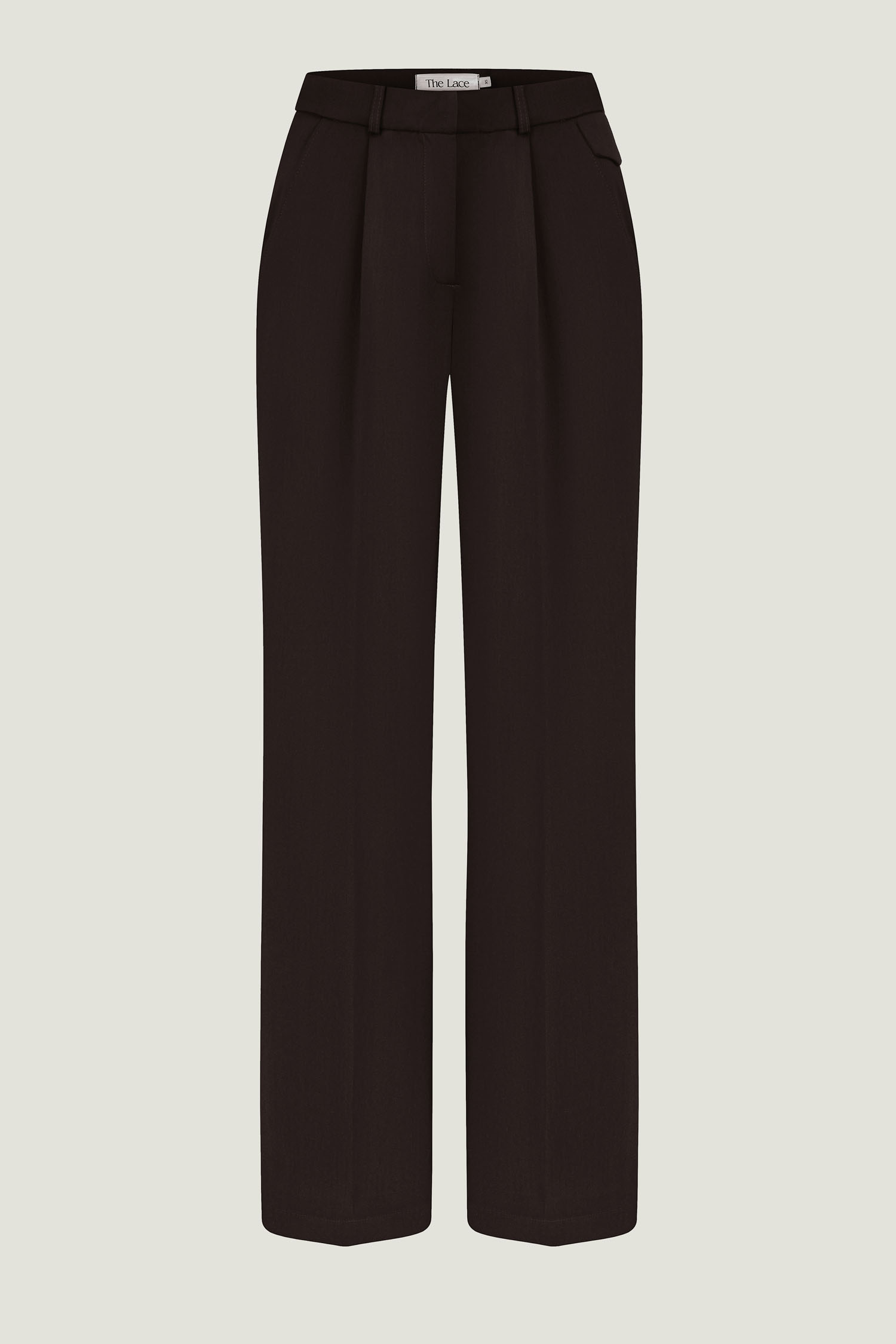 Брюки палаццо з декоративним клапаном шоколадні Modena - The Lace фото 439433 Брюки палаццо з декоративним клапаном шоколадні Modena - The Lace фото 439433