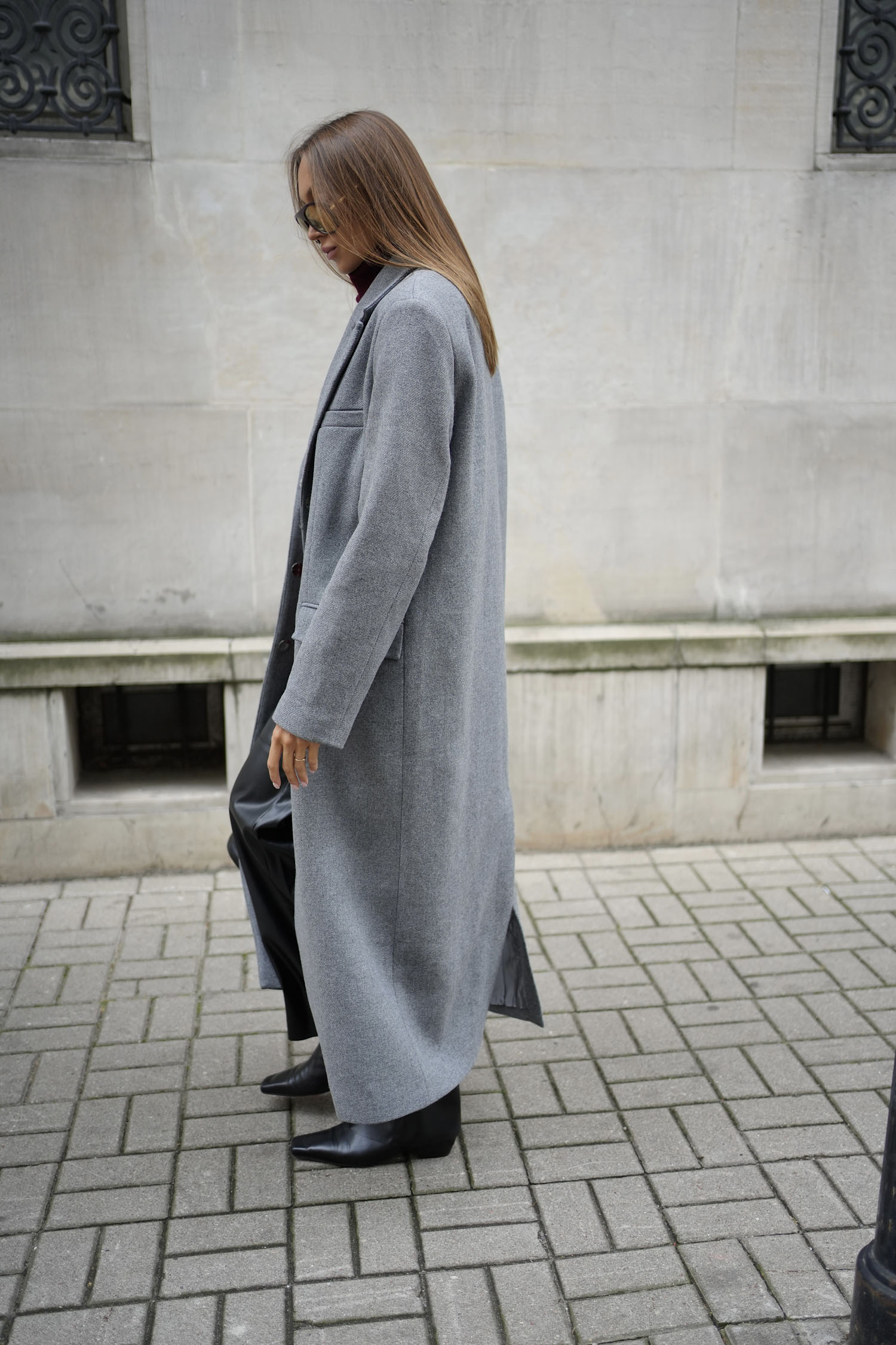 Пальто вовняне максі прямого крою сіре - The Lace фото 442383 Пальто вовняне максі прямого крою сіре - The Lace фото 442383