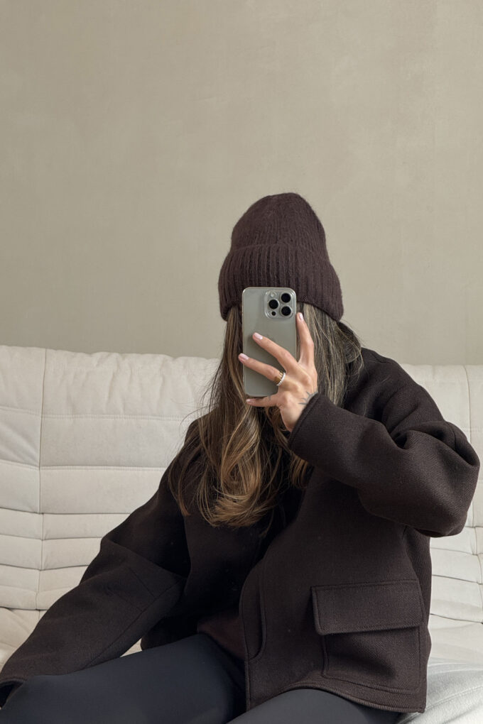 Angora hat in chocolate photo 3
