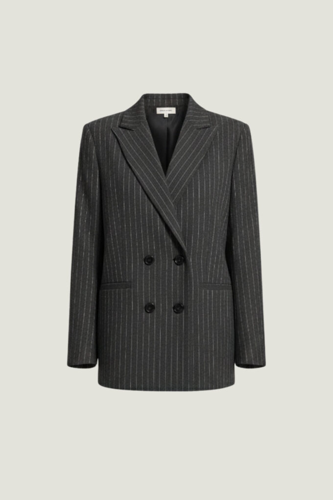 Жакет оверсайз у широку смужку графітовий фото 8 Жакет оверсайз у широку смужку графітовий фото 8