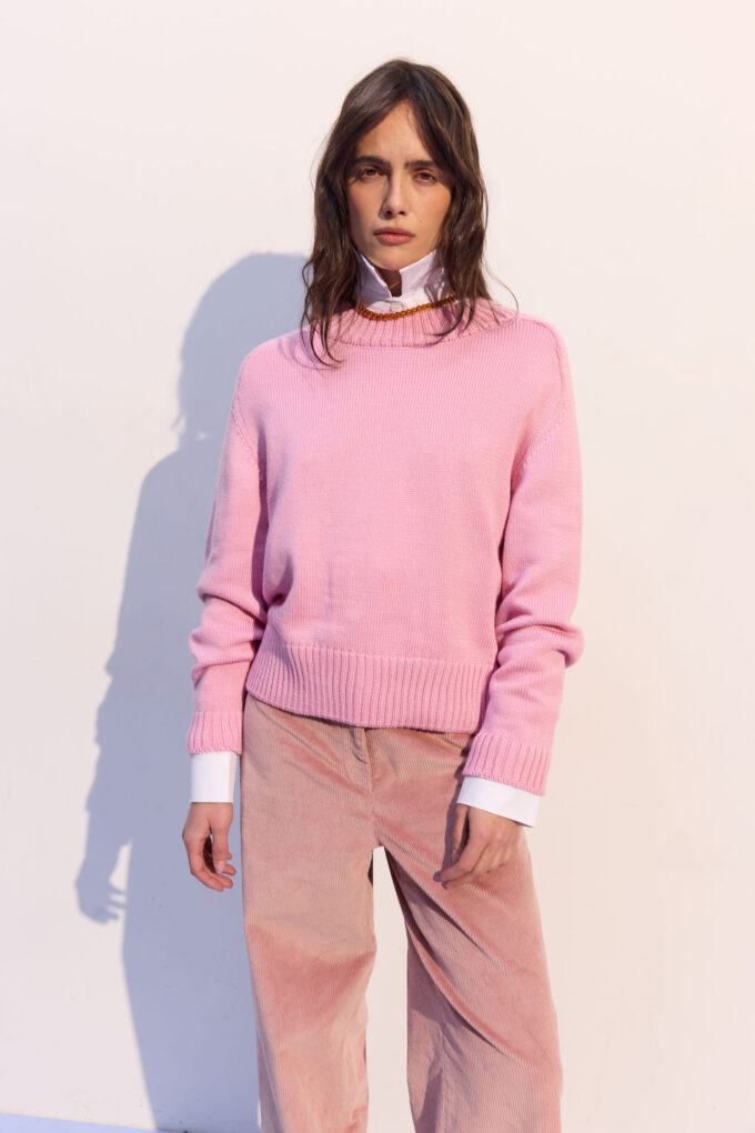 Джемпер вовняний прямого крою рожевий - The Lace