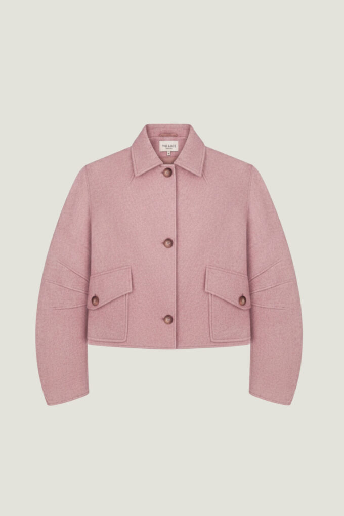 Short wool coat Blush pink photo 6
