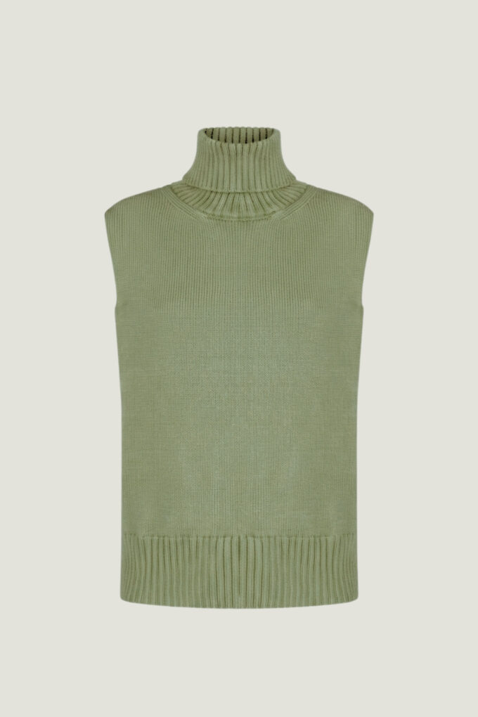 Жилет з напіввовни Olive green фото 7