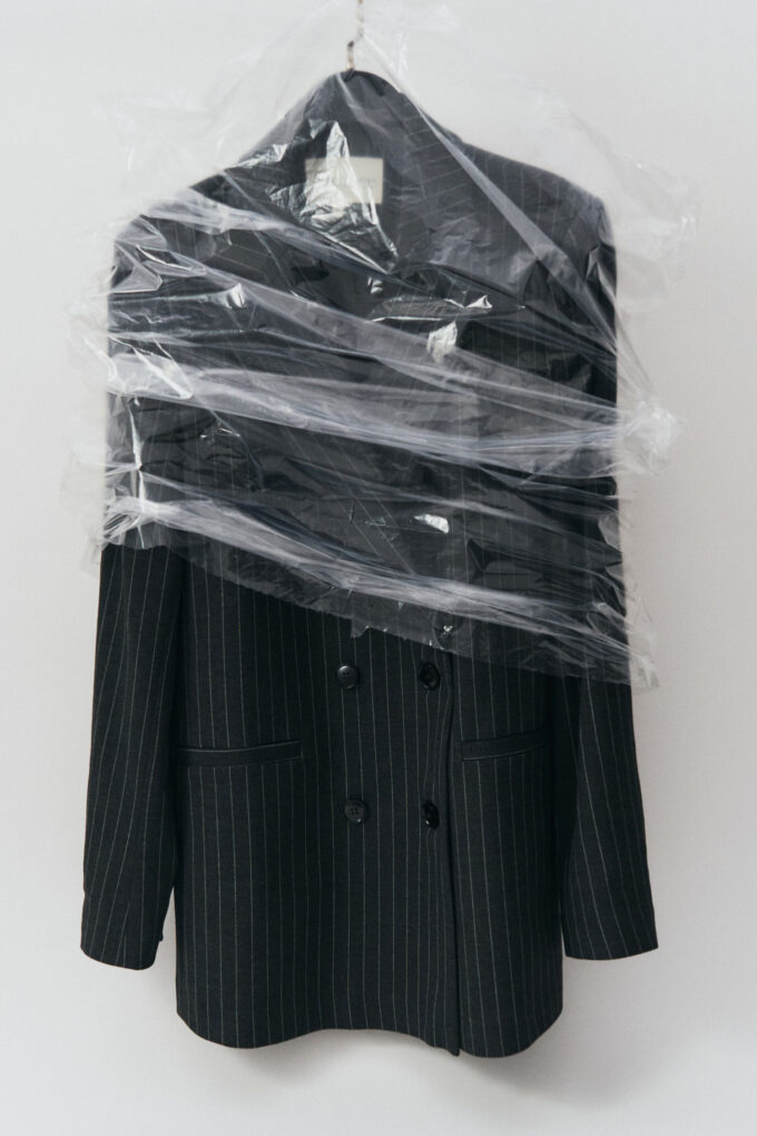 Жакет оверсайз у широку смужку графітовий - The Lace