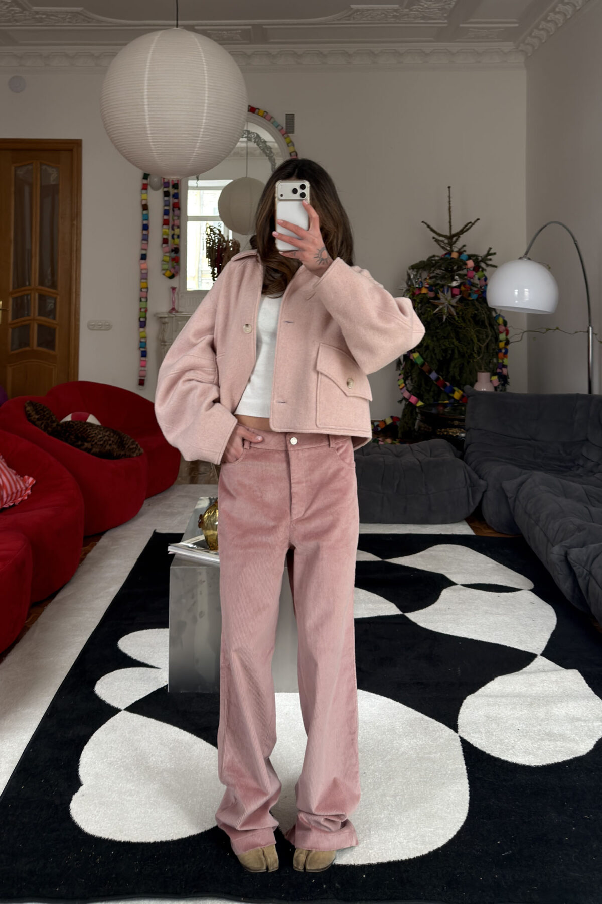 Пальто вовняне вкорочене Blush pink - The Lace